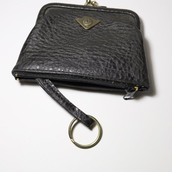 Women's Classic Traditions Kiss Lock Leather Coin Purse Wallet Clutch - Picture 6 of 6